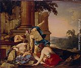 Laurent De La Hire Canvas Paintings - Infancy of Achilles